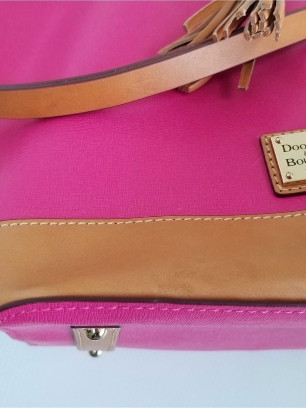 Dooney & Bourke Claremont Leather Drawstring Bag EUC - Picture 14 of 15